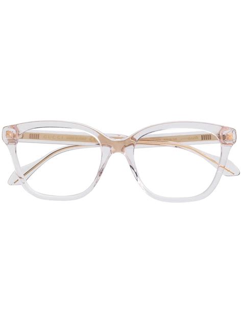 gucci clear frame prescription glasses